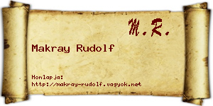 Makray Rudolf névjegykártya